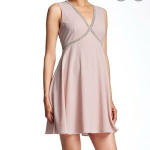 Ted Baker London Pink Linden Caylin Rhinestone Cross Over Mini Dress Sz. 8 NWT!